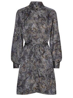Karmamia Noelle Dress Gaia Paisley Long Sleeve Mini Dress NWT Size S